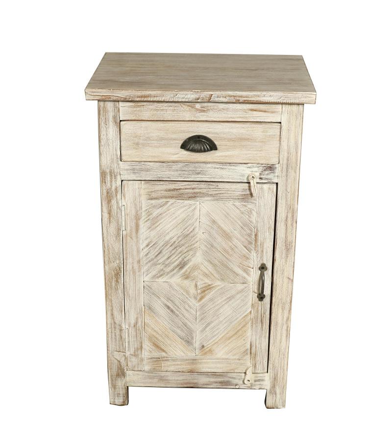 RECLAIMED WOOD 1 DRAWER END TABLE / NIGHTSTAND