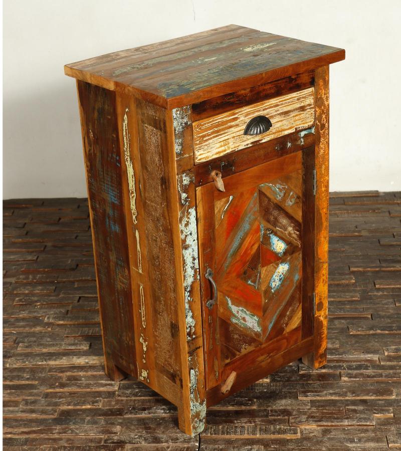 RECLAIMED WOOD 1 DRAWER END TABLE / NIGHTSTAND