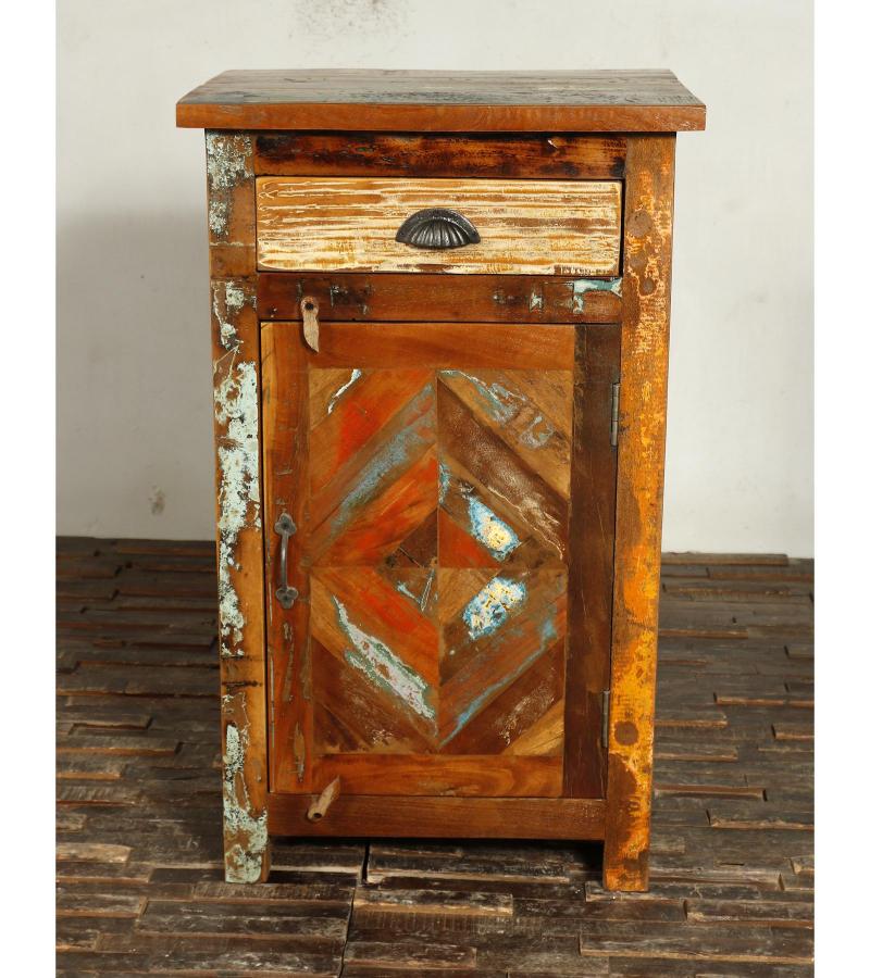 RECLAIMED WOOD 1 DRAWER END TABLE / NIGHTSTAND