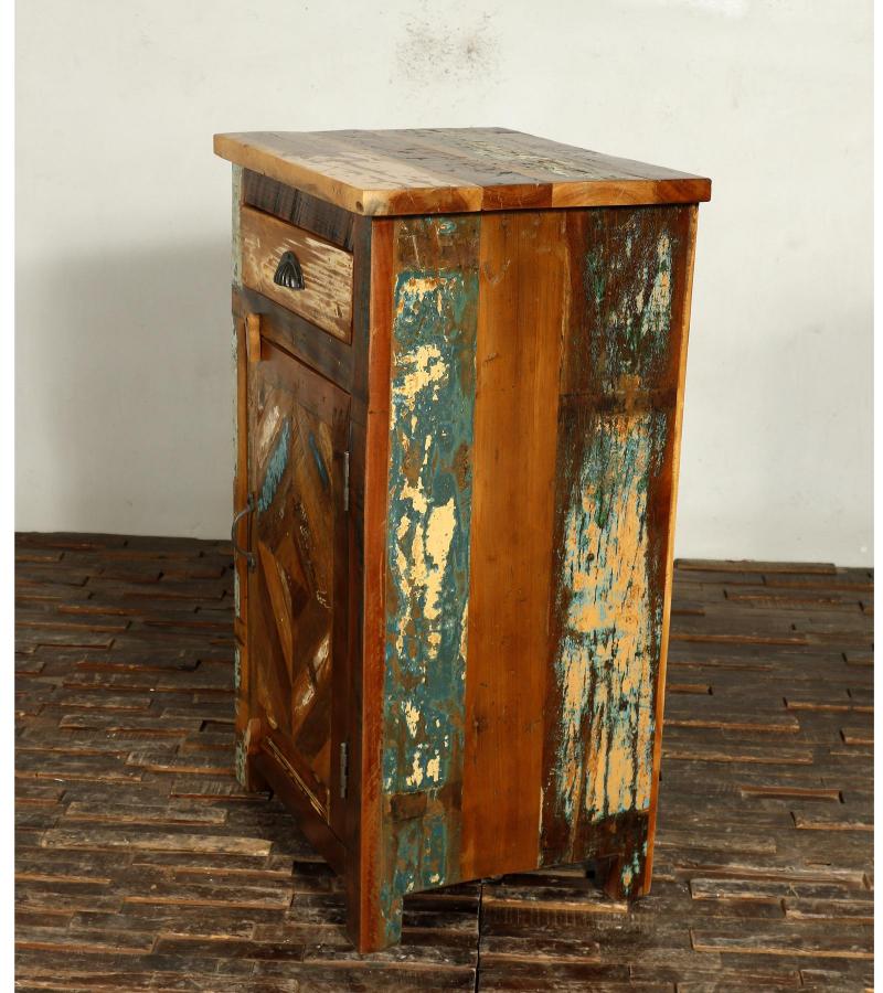 RECLAIMED WOOD 1 DRAWER END TABLE / NIGHTSTAND