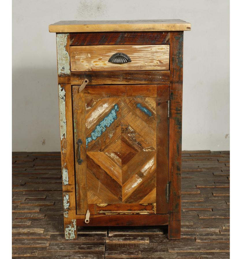 RECLAIMED WOOD 1 DRAWER END TABLE / NIGHTSTAND