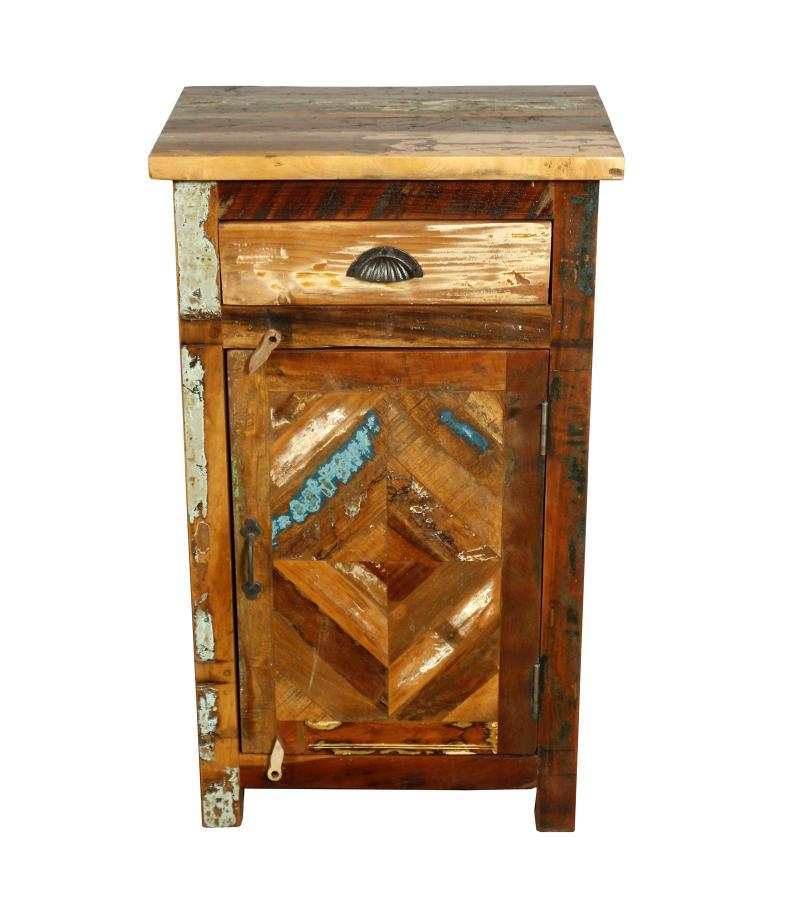 RECLAIMED WOOD 1 DRAWER END TABLE / NIGHTSTAND
