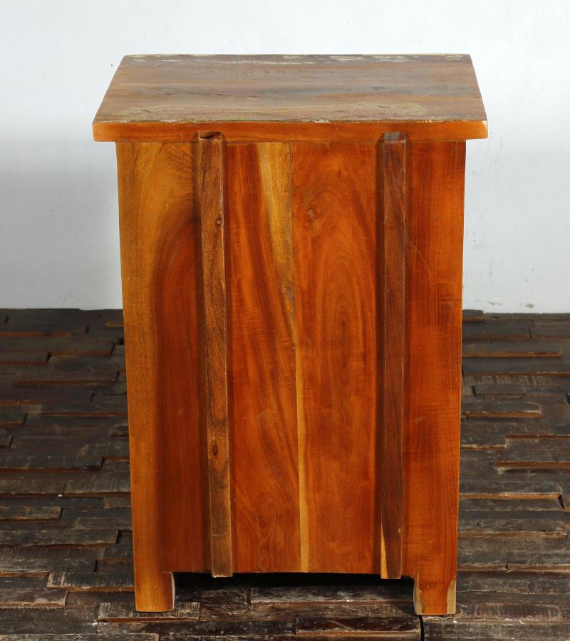 SOLID RECLAIMED TEAK WOOD END TABLE / NIGHTSTAND