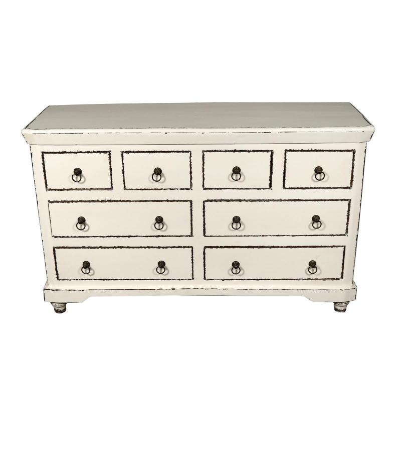 SOLID RECLAIMED TEAK WOOD DRESSER BUREAU CHEST SIDEBOARD W/ 8 DRAWERS