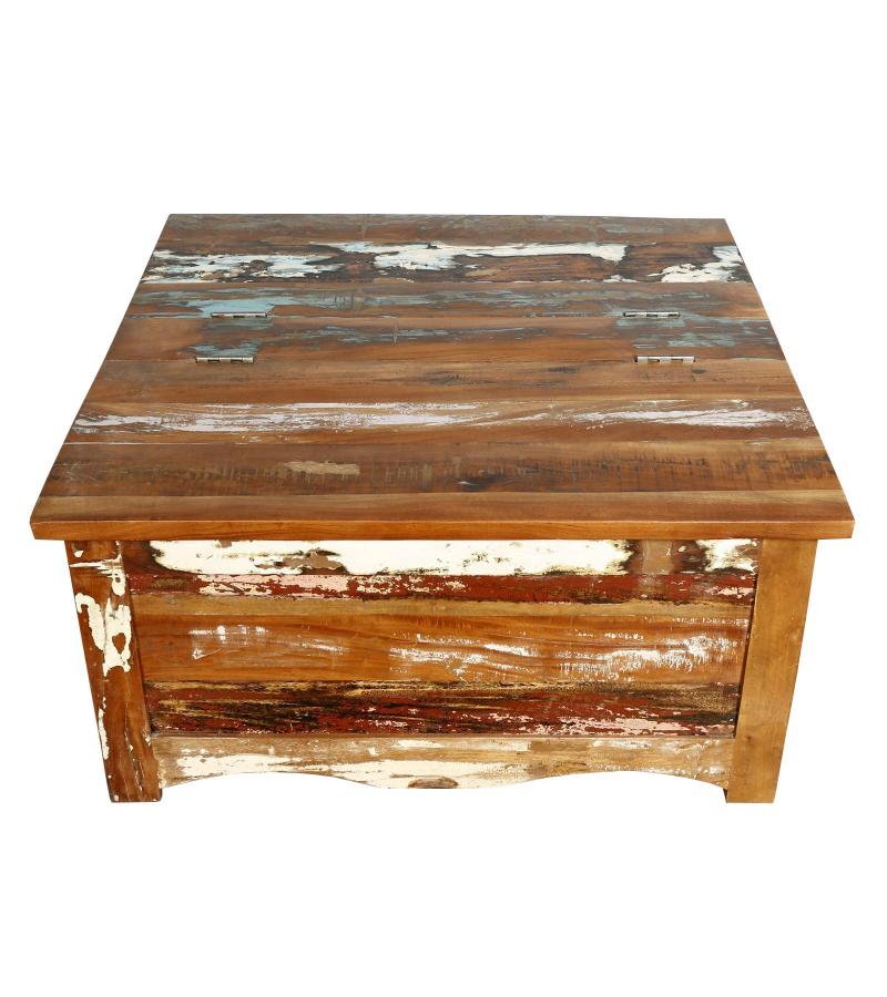 SOLID RECLAIMED TEAK WOOD W/ STORAGE TOP