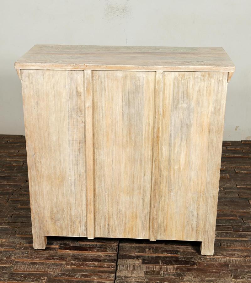 SOLID RECLAIMED TEAK WOOD BUREAU DRESSER CHEST W/ 4 DRAWERS