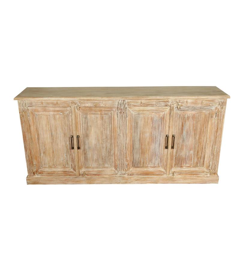 SOLID RECLAIMED TEAK WOOD SIDEBOARD CABINET 4 DOORS