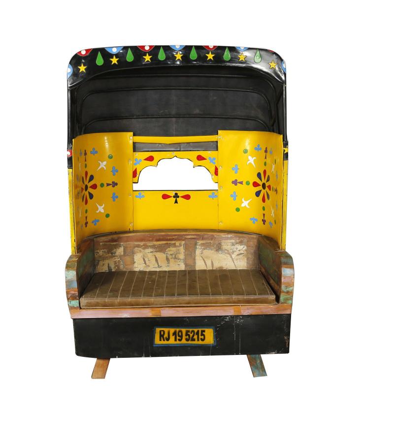 FUNKY IRON & LEATHER AUTO SOFA