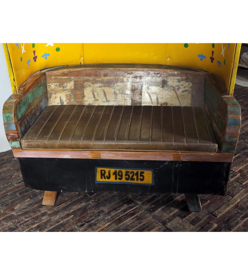 FUNKY IRON & LEATHER AUTO SOFA