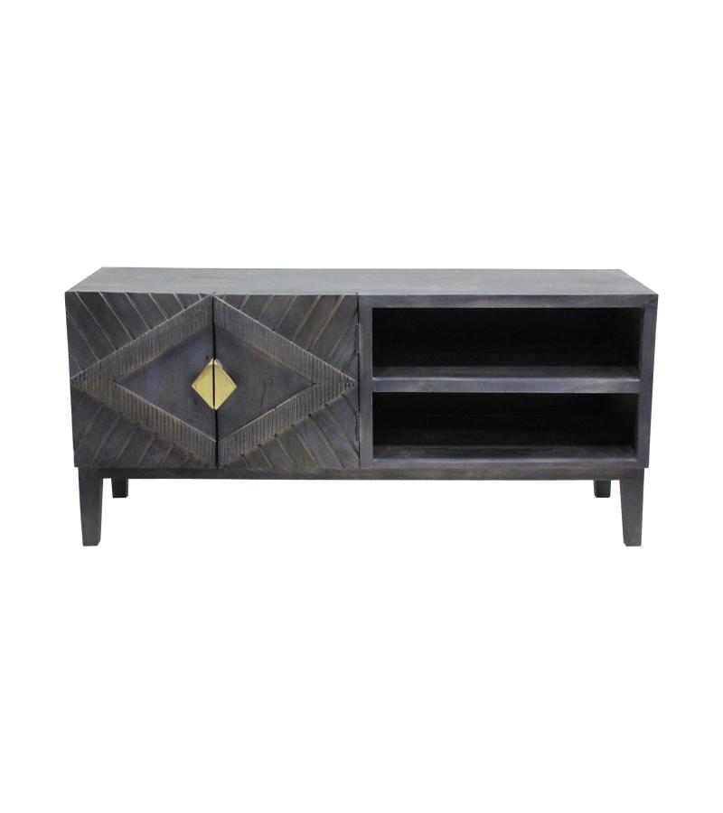 WOOD & IRON MEDIA CABINET SIDEBOARD