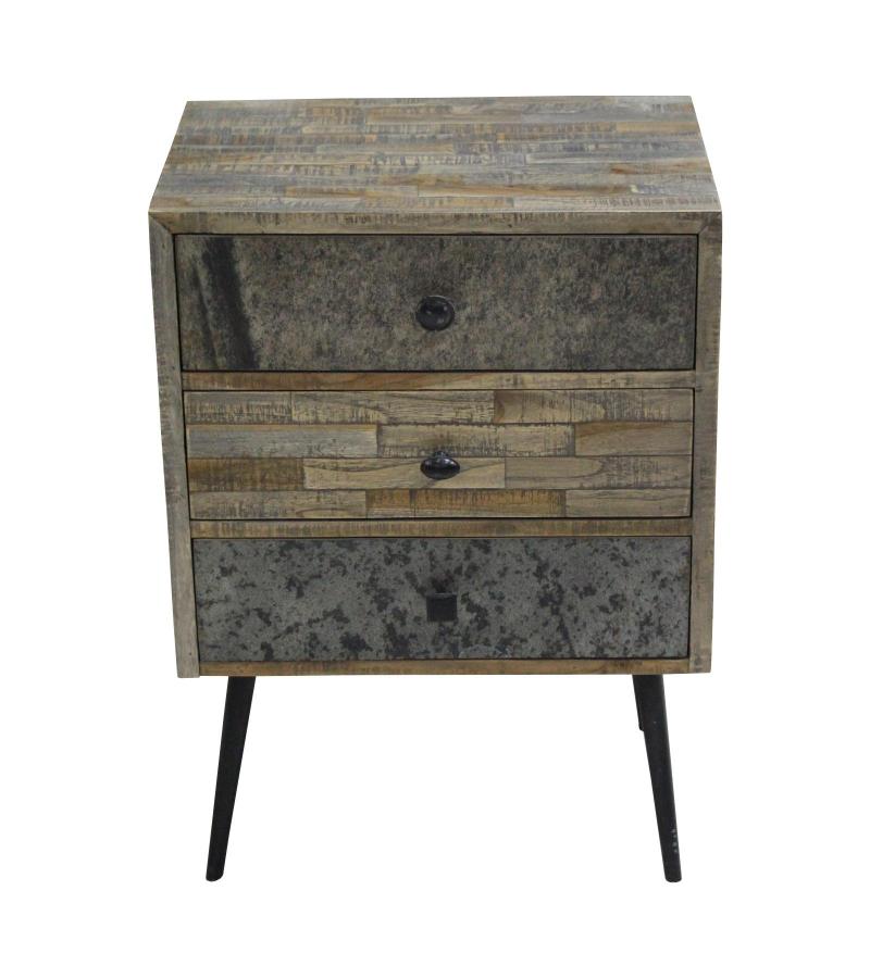 WOOD & IRON SIDE TABLE