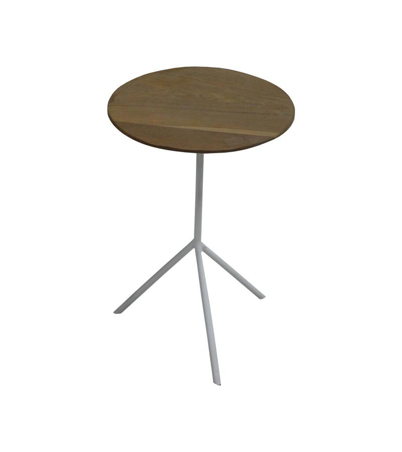 SOLID WOOD & IRON END TABLE