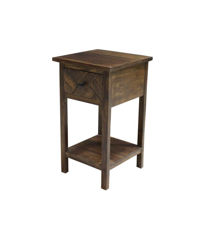 SOLID WOOD END TABLE