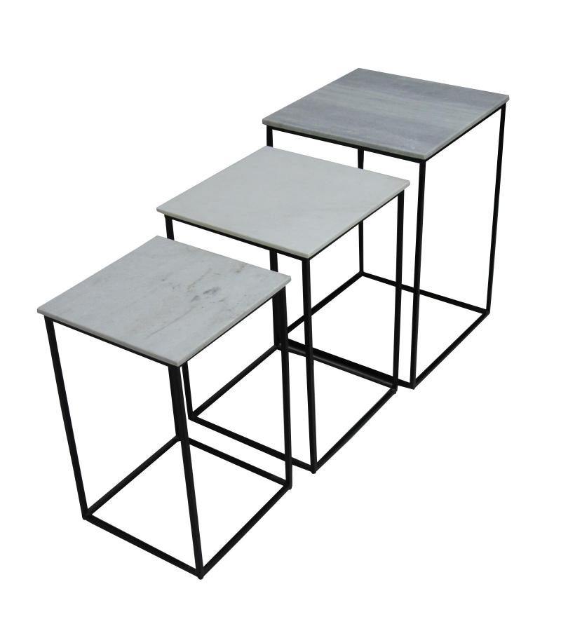 STONE & IRON NESTING END TABLES
