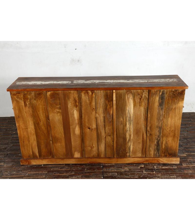 SOLID RECLAIMED TEAK WOOD SIDEBOARD W/ 4 DRAWERS & 4 DOORS