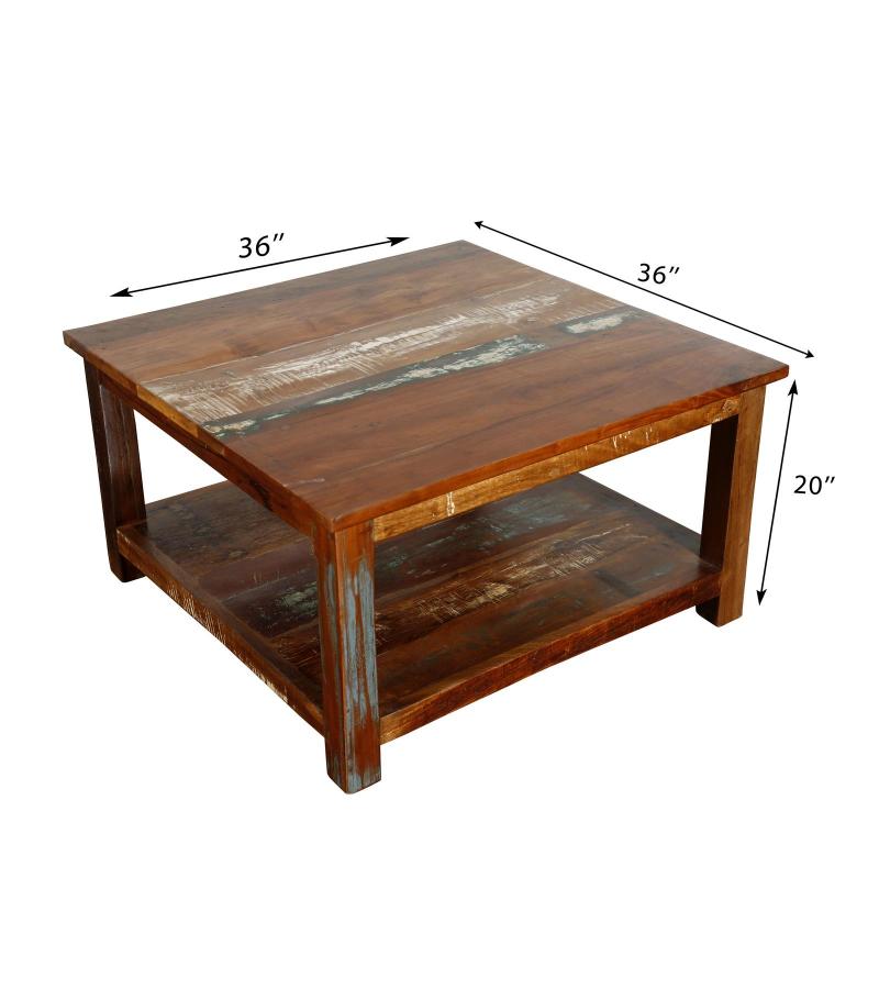 RECLAIMED TEAK SOLID WOOD COFFEE TABLE