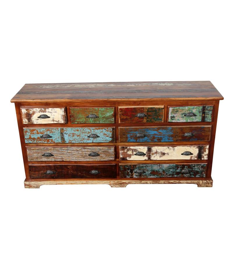 SOLID RECLAIMED TEAK WOOD BUREAU 