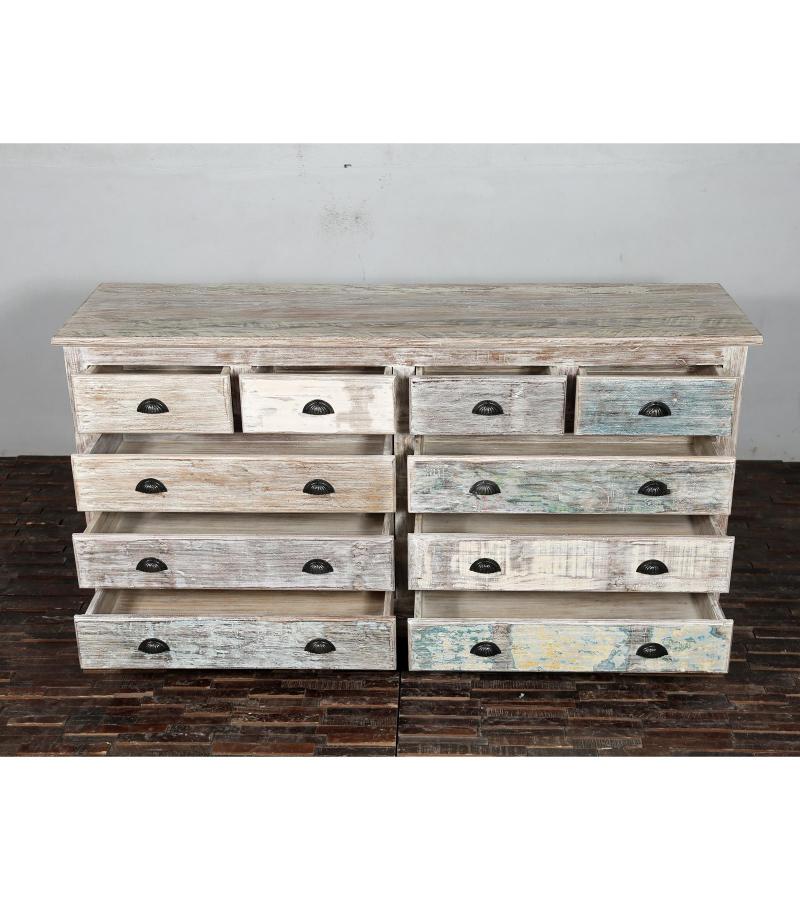 SOLID RECLAIMED TEAK WOOD BUREAU SIDEBOARD DRESSER