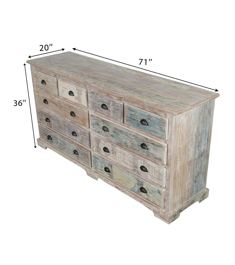 SOLID RECLAIMED TEAK WOOD BUREAU SIDEBOARD DRESSER