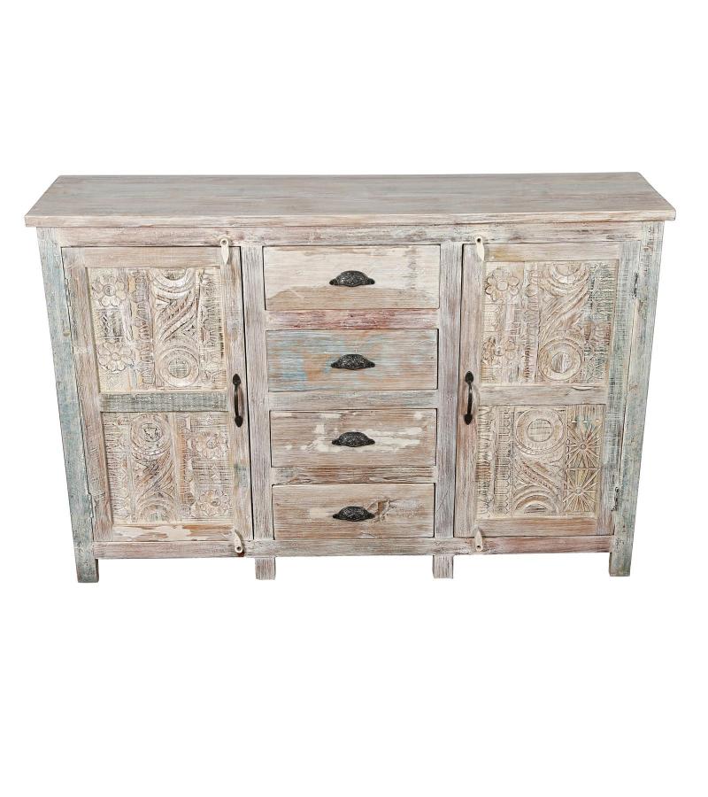 WOODEN DRAWER CARVED SIDEBOARD