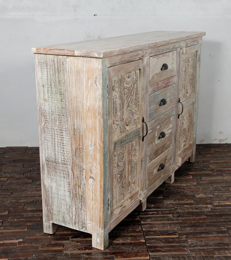 WOODEN DRAWER CARVED SIDEBOARD