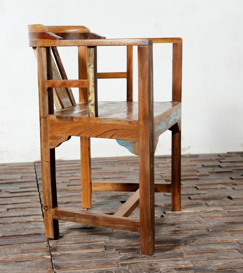 SOLID RECLAIMED TEAK WOOD CAPTAINS ARM CHAIR