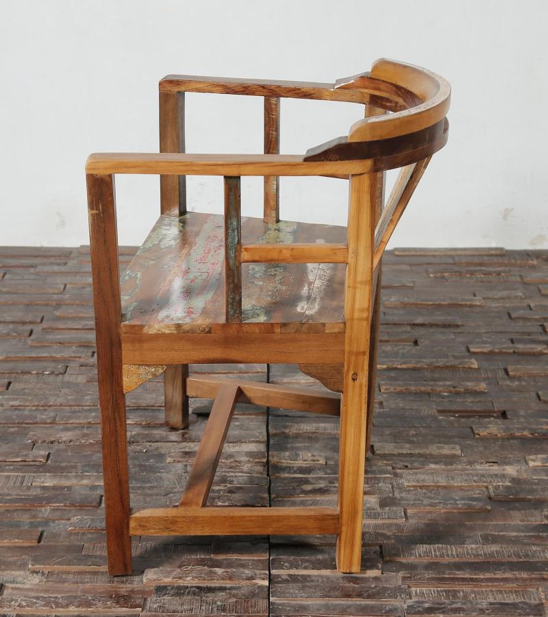 SOLID RECLAIMED TEAK WOOD CAPTAINS ARM CHAIR