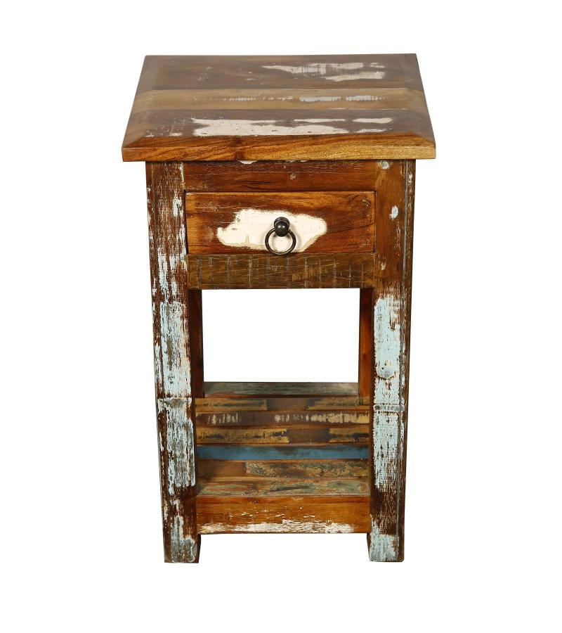 SOLID RECLAIMED TEAK WOOD SIDETABLE END TABLE