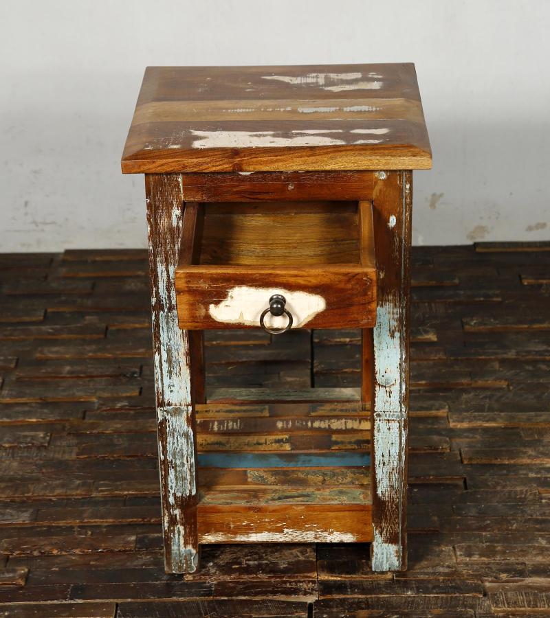 SOLID RECLAIMED TEAK WOOD SIDETABLE END TABLE