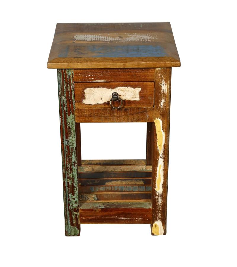 SOLID RECLAIMED TEAK WOOD SIDETABLE END TABLE