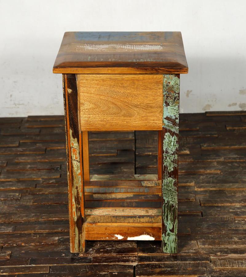 SOLID RECLAIMED TEAK WOOD SIDETABLE END TABLE