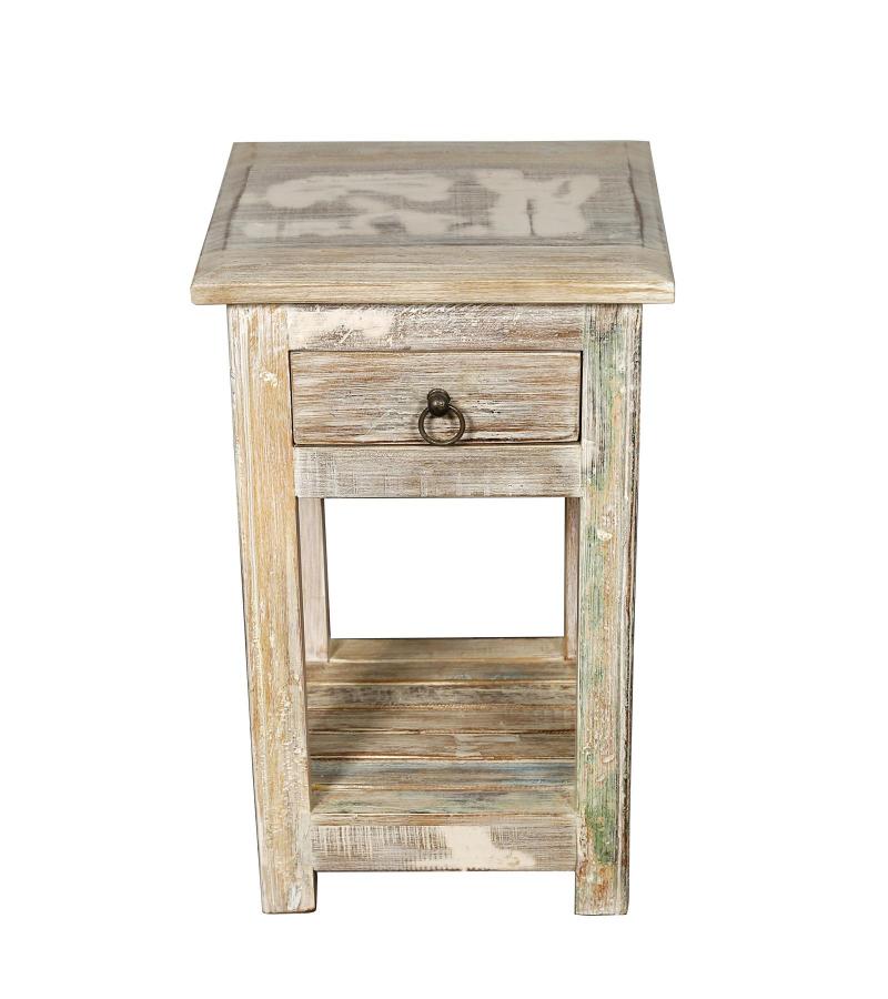 SOLID RECLAIMED TEAK WOOD SIDETABLE END TABLE