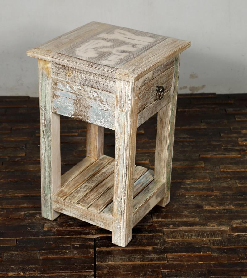 SOLID RECLAIMED TEAK WOOD SIDETABLE END TABLE