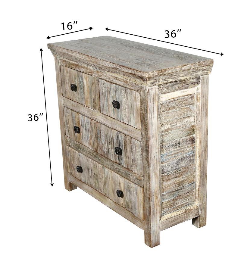 SOLID RECLAIMED TEAK WOOD 4 DRAWER DRESSER CHEST BUREAU SIDEBOARD