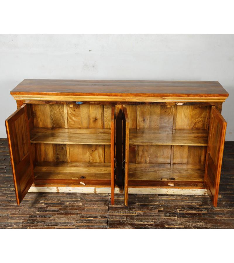 SOLID RECLAIMED TEAK WOOD SIDEBOARD 4 DOORS