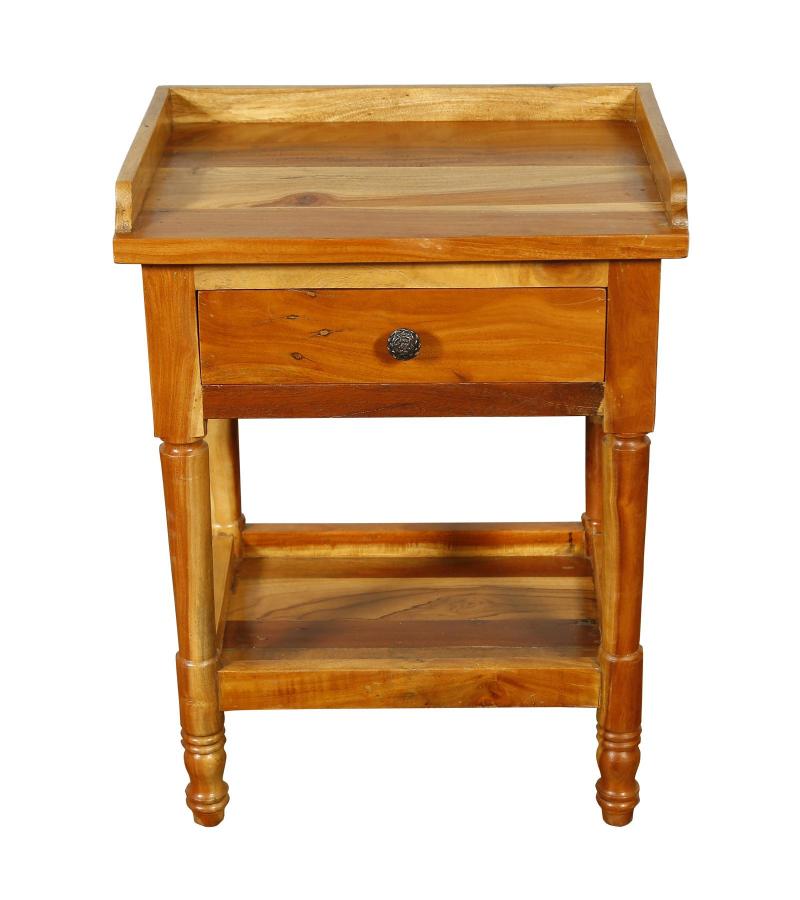 SOLID RECLAIMED TEAK WOOD END TABLE / NIGHTSTAND