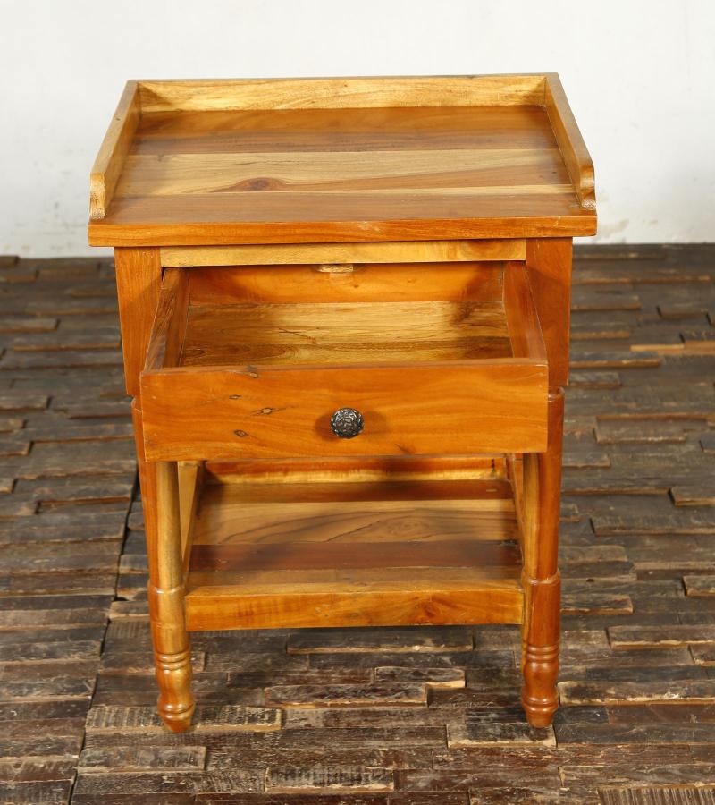 SOLID RECLAIMED TEAK WOOD END TABLE / NIGHTSTAND