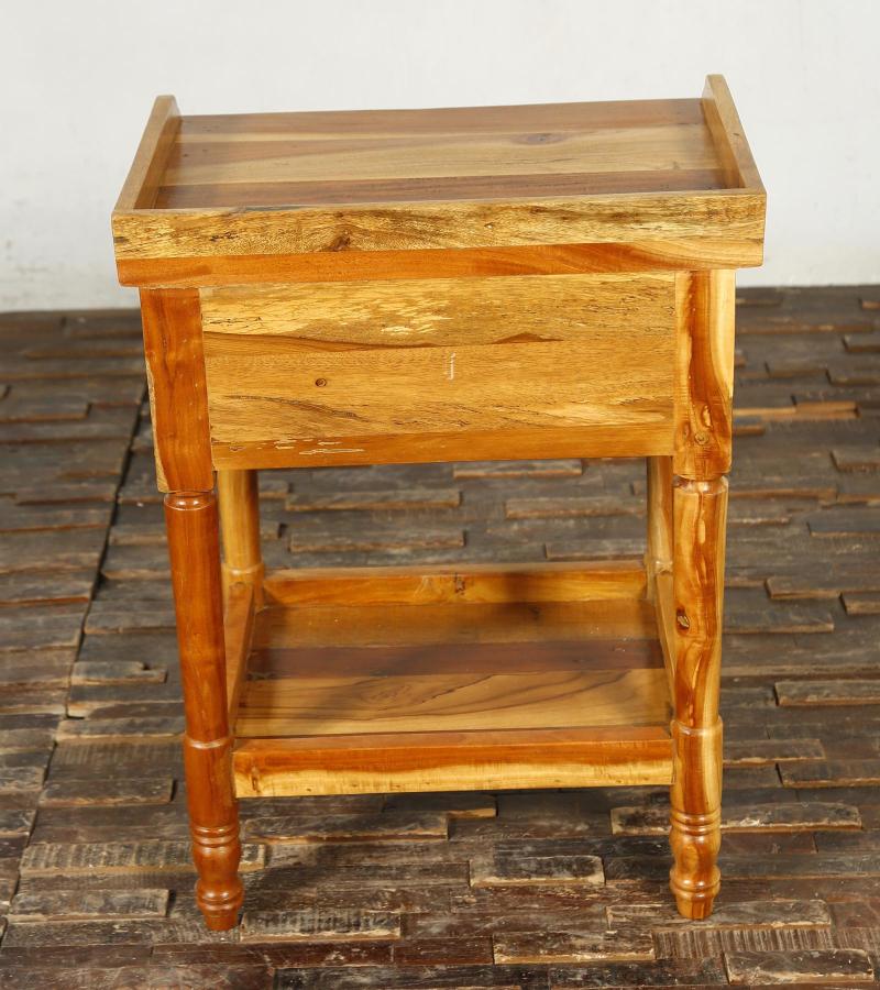 SOLID RECLAIMED TEAK WOOD END TABLE / NIGHTSTAND