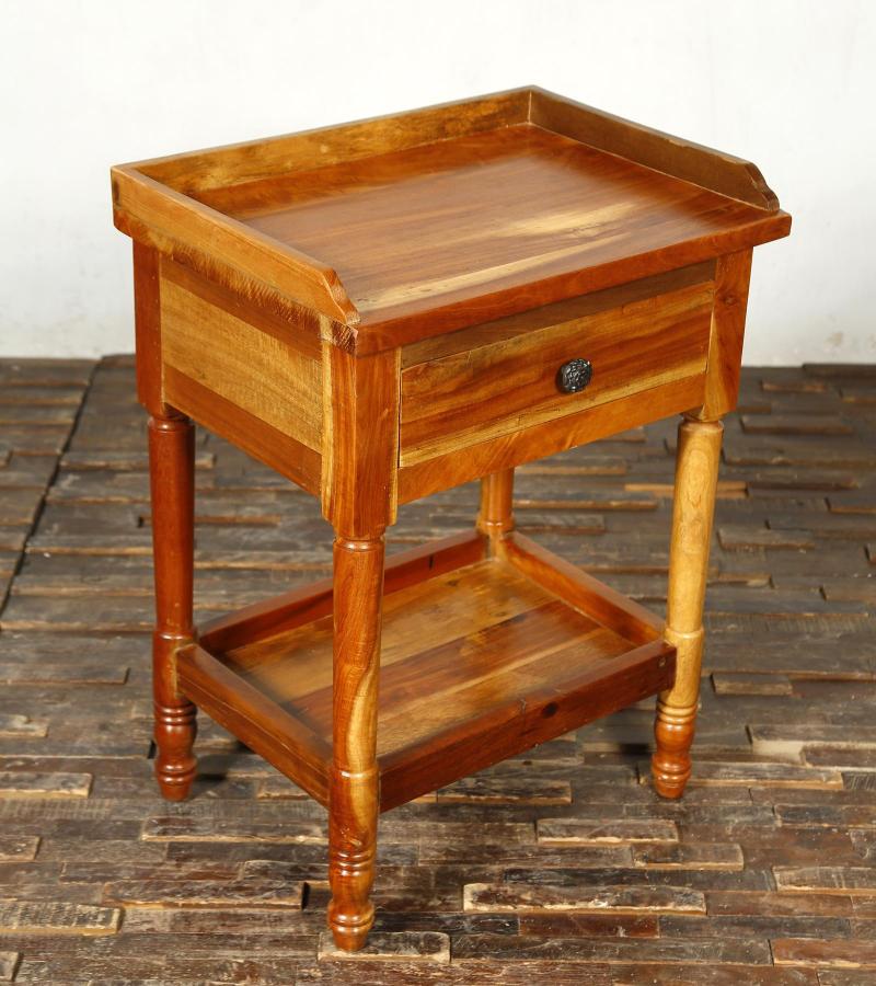 SOLID RECLAIMED TEAK WOOD SIDE TABLE END TABLE