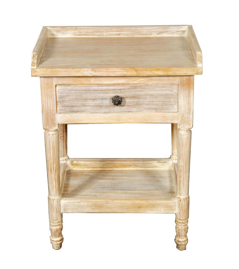 SOLID RECLAIMED TEAK WOOD END TABLE / NIGHTSTAND