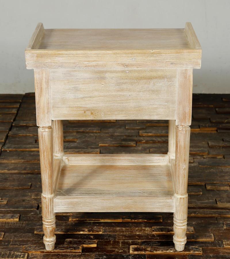 SOLID RECLAIMED TEAK WOOD END TABLE / NIGHTSTAND