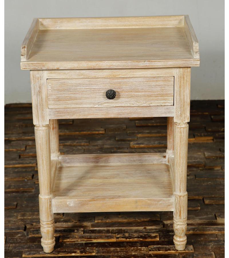 SOLID RECLAIMED TEAK WOOD END TABLE / NIGHTSTAND