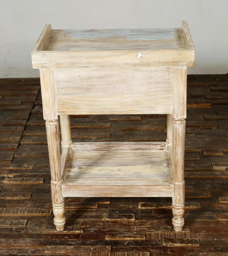 SOLID RECLAIMED TEAK WOOD END TABLE / NIGHTSTAND