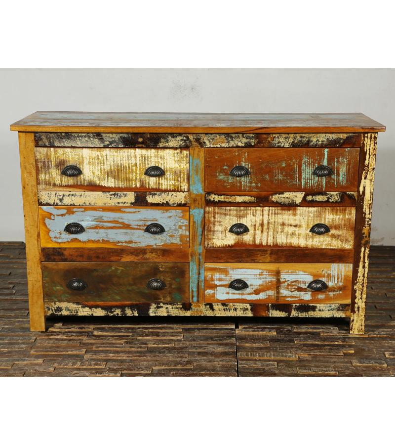 SOLID RECLAIMED TEAK WOOD DRESSER SIDEBOARD BUREAU