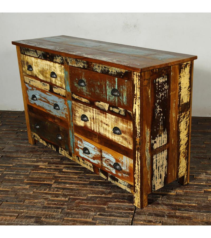SOLID RECLAIMED TEAK WOOD DRESSER SIDEBOARD BUREAU