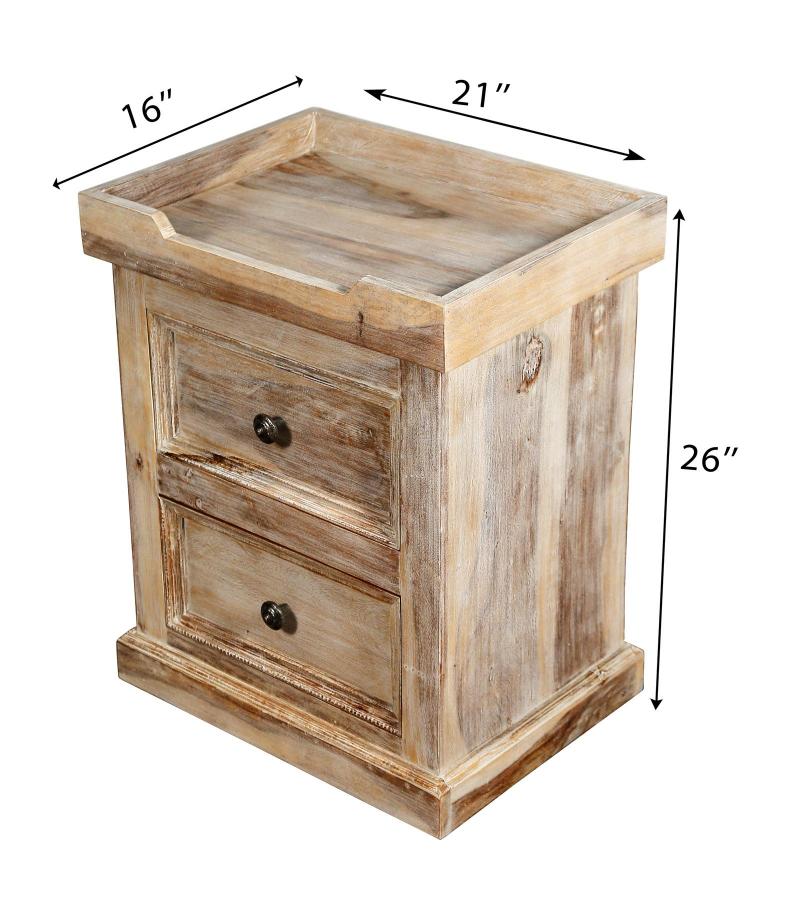 SOLID ROSEWOOD NIGHTSTAND W/ TRAY TOP END TABLE