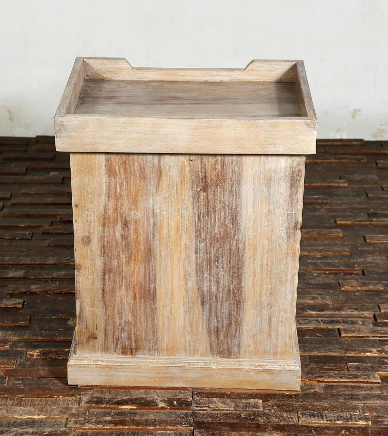 SOLID ROSEWOOD NIGHTSTAND W/ TRAY TOP END TABLE