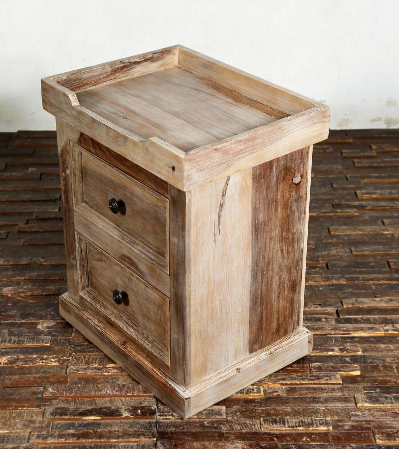 SOLID ROSEWOOD NIGHTSTAND W/ TRAY TOP END TABLE