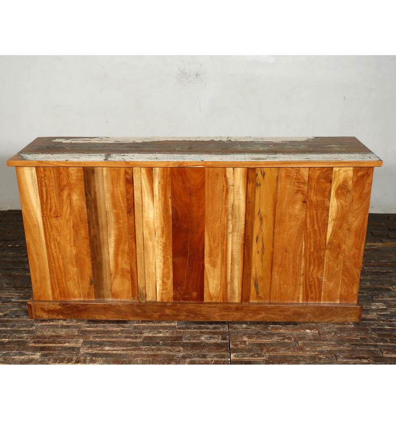 SOLID RECLAIMED TEAK SIDEBOARD W/ SLIDING DOORS