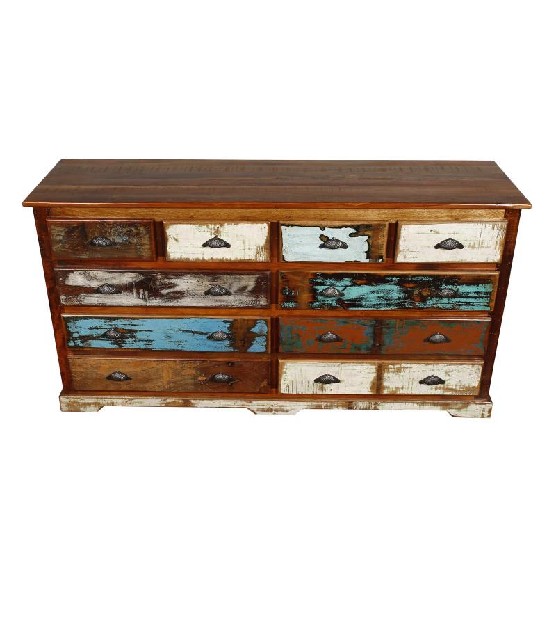 SOLID RECLAIMED TEAK WOOD DRESSER BUREAU